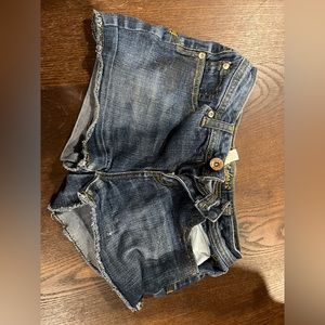 Justice girls blue jean shorts